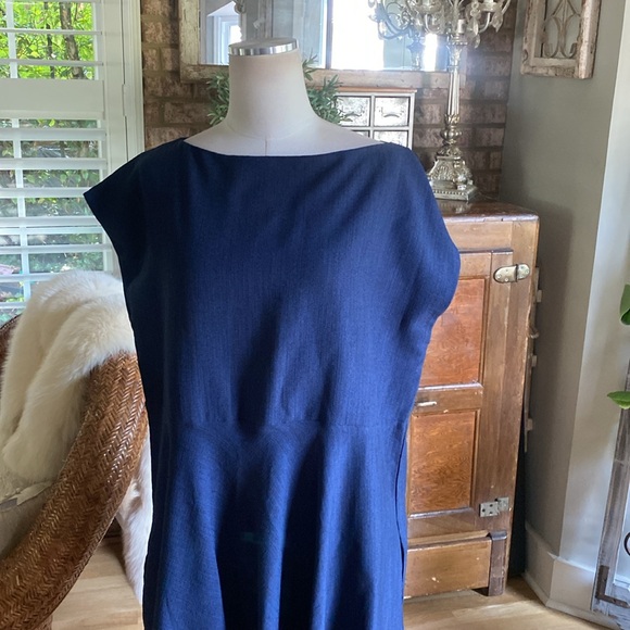 MEEM LABEL UK DRESS NAVY XL NEW - Picture 3 of 8